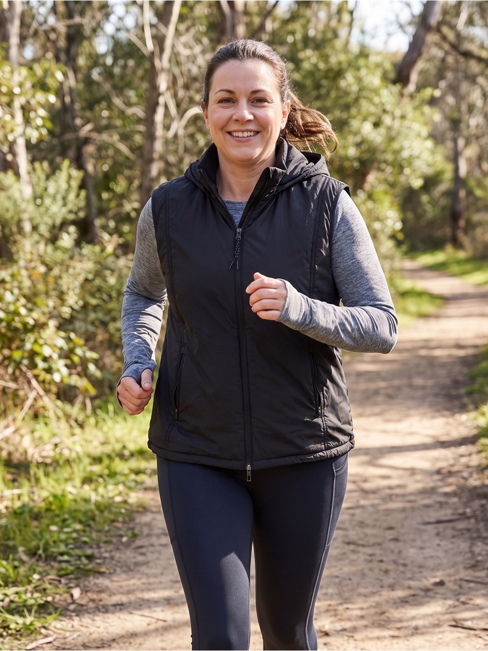 CALIA by Carrie Underwood Black Hooded Running Vest